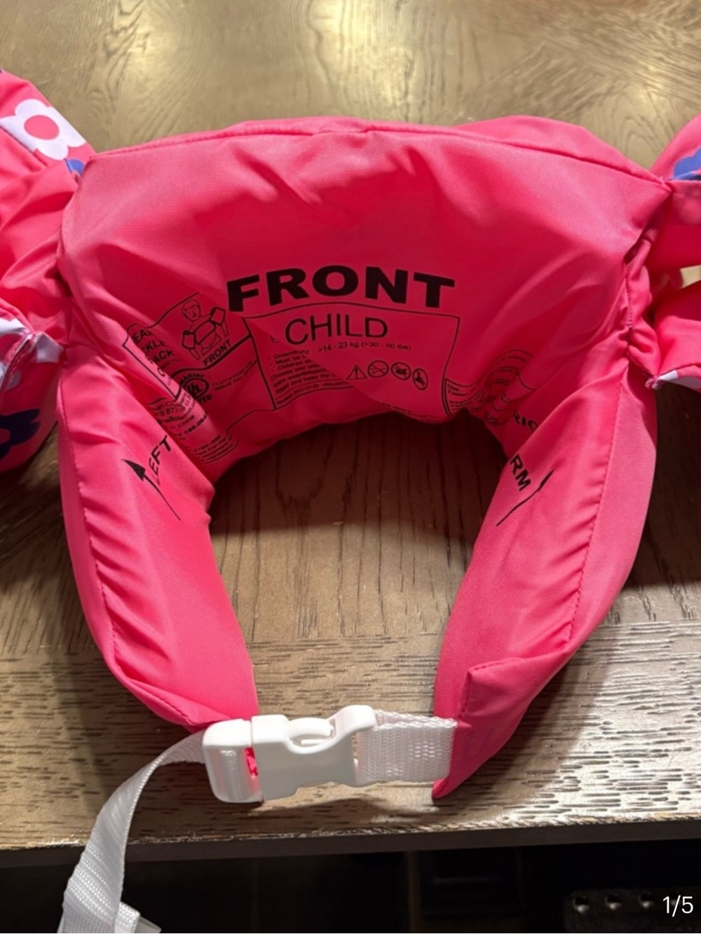 Children's Front-Facing Life Jacket Vest - Hot Pink